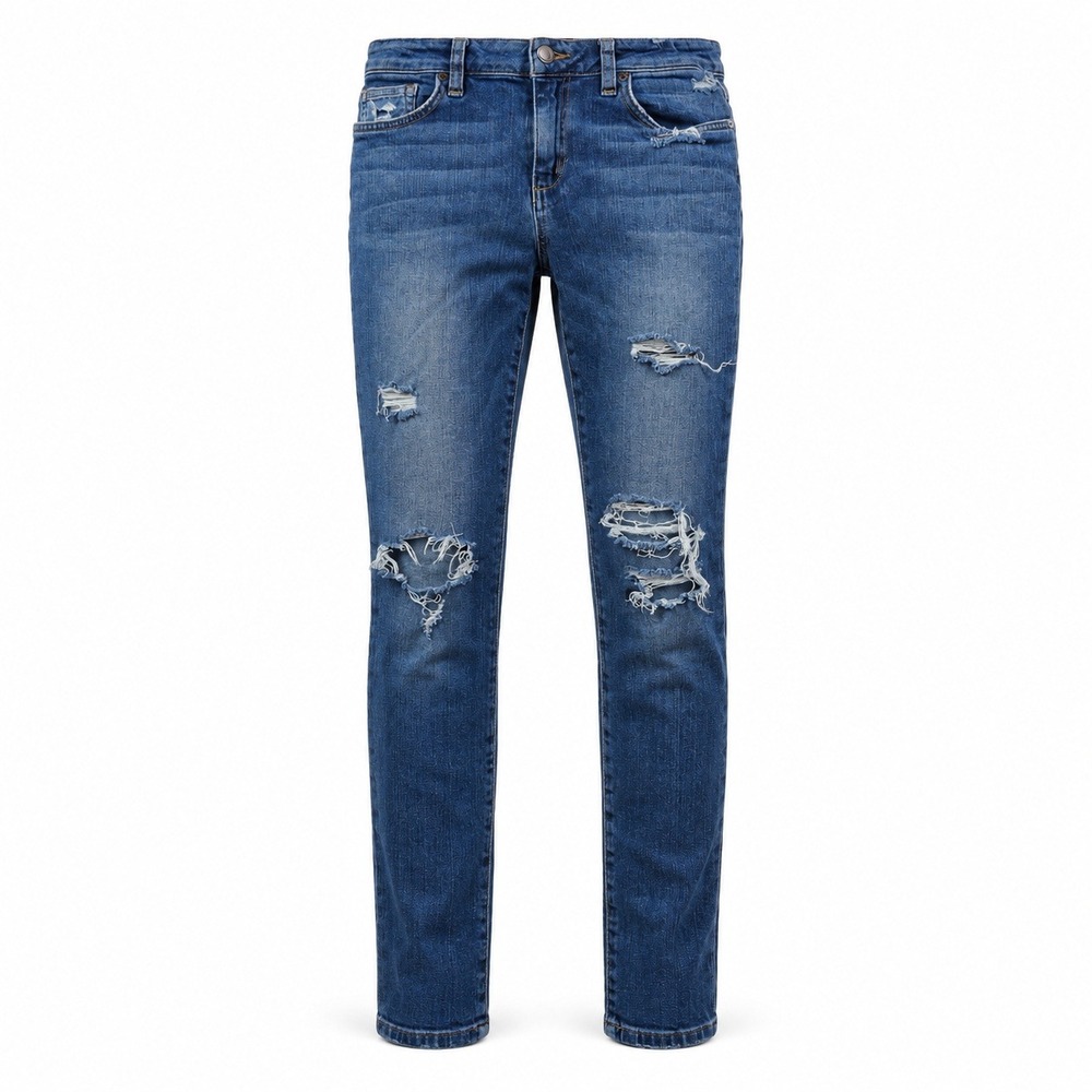 Joe's Jeans Beckett Skinny Ankle Jeans Womens 28x29 Blue Distressed Ripped Denim